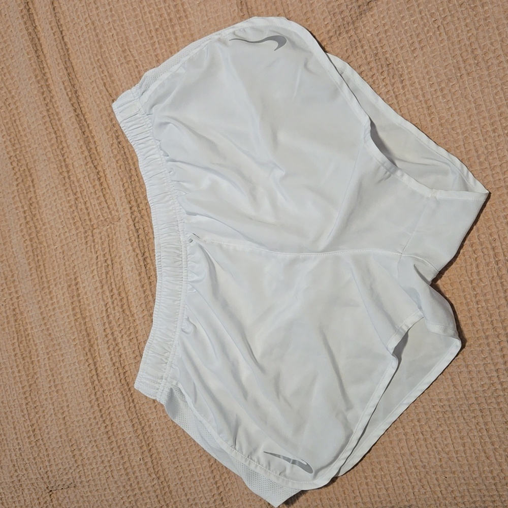 White Nike Running Shorts